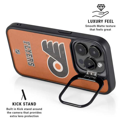 NHL Philadelphia Flyers Distressed iPhone 16 Pro Kickstand Case